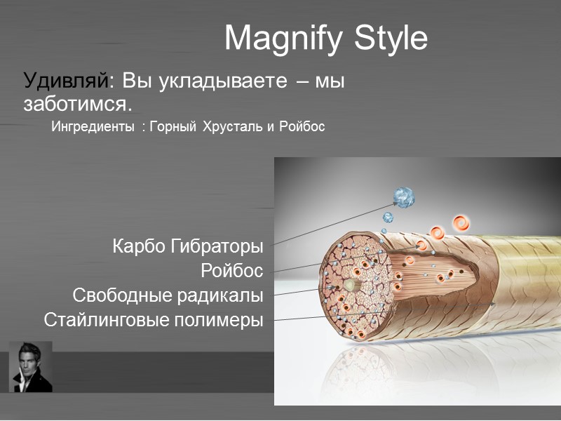 Удивляй: Вы укладываете – мы заботимся. Ингредиенты : Горный Хрусталь и Ройбос  